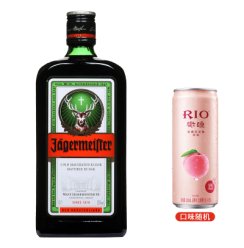 野格（Jagermeister）洋酒 德国 利口酒700ml+RIO锐澳3度微醺（口味随机）