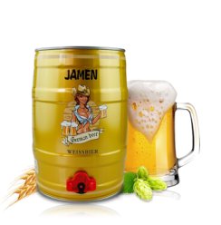 杰安（JAMEN）德国原装进口 原浆啤酒精酿小麦白啤酒5L桶装