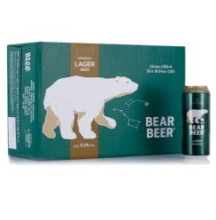 德国进口 豪铂熊（BearBeer）豪铂熊拉格啤酒500ml*24听整箱装