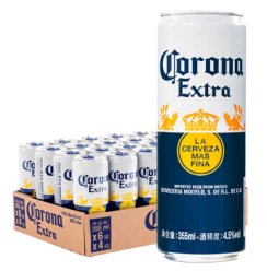 科罗娜（Corona）墨西哥风味特级拉格啤酒 355ml*24听 整箱装 墨西哥进口