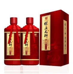 【贵州老字号】怀庄之醉(醉风捎红色) 茅台镇53度酱香型白酒500ml/2瓶