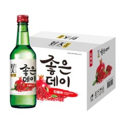 好天好饮韩国烧酒原瓶进口 石榴味配制酒13.5度360ml*20瓶整箱装