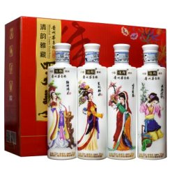 贵州纯粮 53度原浆酒 四大美人 酱香型白酒 500ml*4瓶 礼盒装