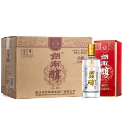 剑南春 剑南醇（精制）新版 52度 整箱装白酒 500ml*6瓶 口感浓香型