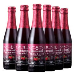 林德曼/Lindemans 比利时进口啤酒果味精酿水果啤酒250ml 山莓味6瓶
