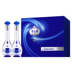 洋河(YangHe)蓝色经典 梦之蓝M3 40.8度 500ml*2 礼盒装 浓香型白酒 口感绵柔