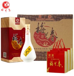 梅兰春 38度岁岁平安 500ml 6瓶整箱装 芝麻香型 白酒 中华老字号酒【新旧包装随机发货】