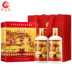 梅兰春 42度芝麻香型 白酒 500ml 1盒【2瓶】装 中华老字号 京剧大师梅兰芳故乡美酒【新旧包装随机发货】