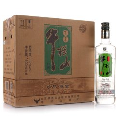 牛栏山百年二锅头白酒 珍品陈酿 银牛 52度500ml 整箱8瓶装