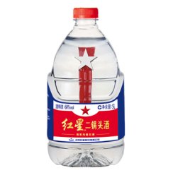 红星 白酒 二锅头 清香风格 60度 5L 桶装 高度白酒（新老包装随机发货）