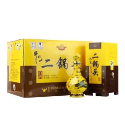 牛栏山 白酒 清香型 经典二锅头 黄龙 52度 500ml*6瓶 整箱装（内含三个礼品袋）