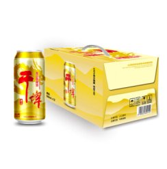 本溪龙山泉啤酒  干啤易拉罐 泉水酿造，天生新鲜 500mlx12听