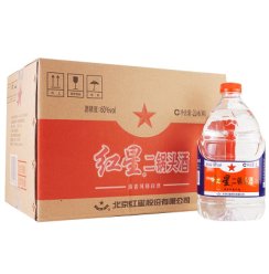 北京红星二锅头白酒 桶装 60度2L 整箱6桶装 2000ml 泡药 高度白酒