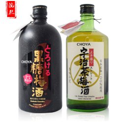 日本原装进口蝶矢梅酒俏雅CHOYA黑糖梅酒宇治茶梅酒套装组合包邮