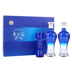 洋河(YangHe) 蓝色经典 天之蓝 46度 480ml*2 礼盒装 浓香型白酒 口感绵柔（新老包装随机发货）