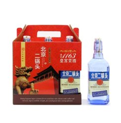 永丰牌 清香型北京二锅头（出口型小方瓶）蓝瓶42度 整箱装 500ml*6瓶 箱装 白酒