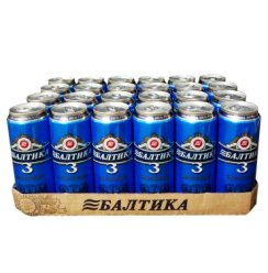 (24听装)俄罗斯进口波罗的海号啤系列拉罐 整箱啤酒3号7号9号啤酒 进口洋酒整箱 3号黄啤450ml/罐*24罐