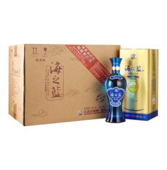 洋河蓝色经典 海之蓝 52度 整箱装高度白酒 520ml*6瓶（内含3个礼袋） 旗舰版 口感绵柔浓香型