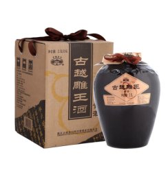 古越龙山 绍兴黄酒 花雕糯米酒 古越雕王 半甜型 2.5KG