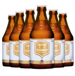 智美（Chimay）白帽啤酒 组合装 330ml*6瓶 修道士精酿 比利时进口