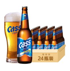 凯狮（CASS）韩国原装进口 啤酒  清爽原味 4.5度 330ml*24瓶 整箱装