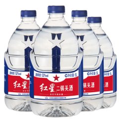 红星 白酒 二锅头 清香风格 52度 5L*4桶 整箱装 高度白酒 高度酒（新老包装随机发货）