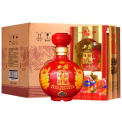 西凤酒 年份封藏酒 U品藏 52度浓香型高度白酒 500ML*6 整箱装（内含礼品袋）