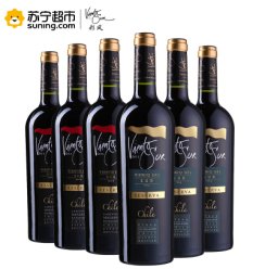 智利进口红酒 彩风酒庄珍藏级葡萄酒品鉴组合 750ml*6瓶 整箱装